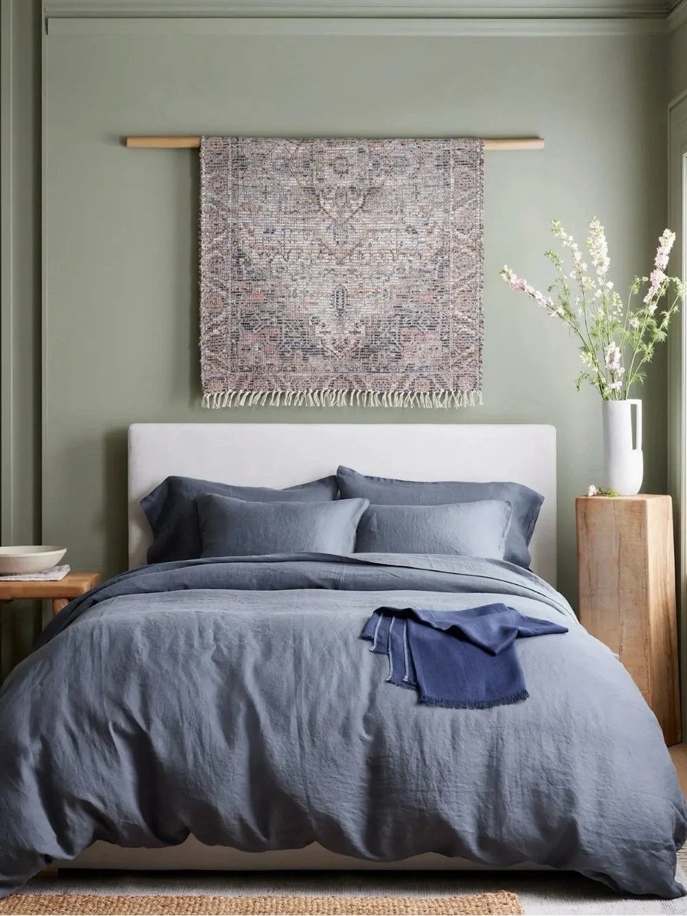 NWOT European Linen Duvet in Nightfall King/CalKing - Retail $174